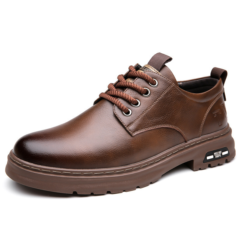 Retro Outdoor Men's Shoes Big Toe Casual Leather Shoes foto 5