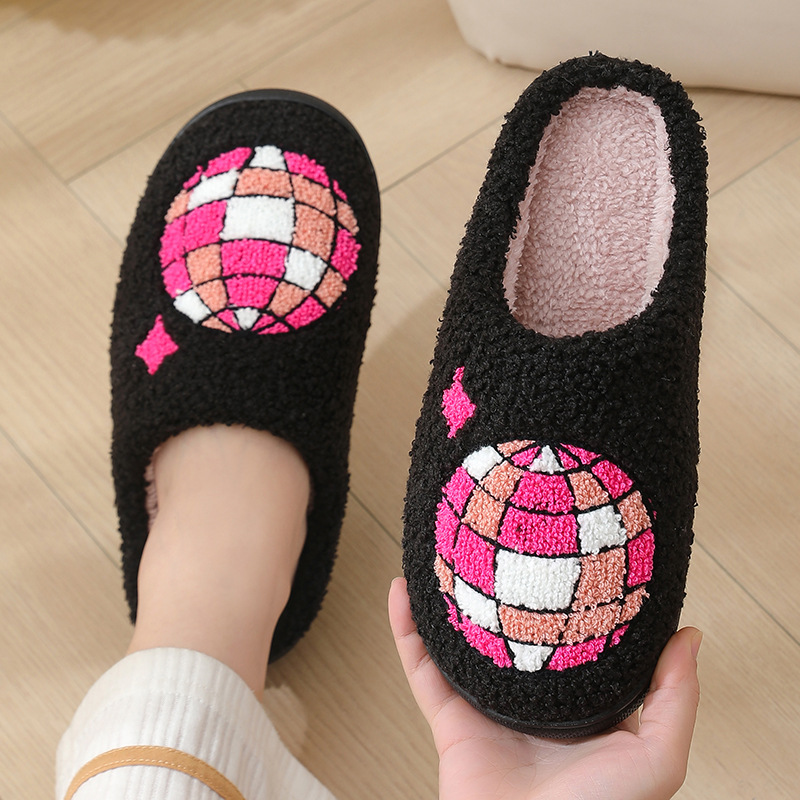 Comfortable Home Warm Cartoon Embroidered Balloon Cotton Slippers foto 5