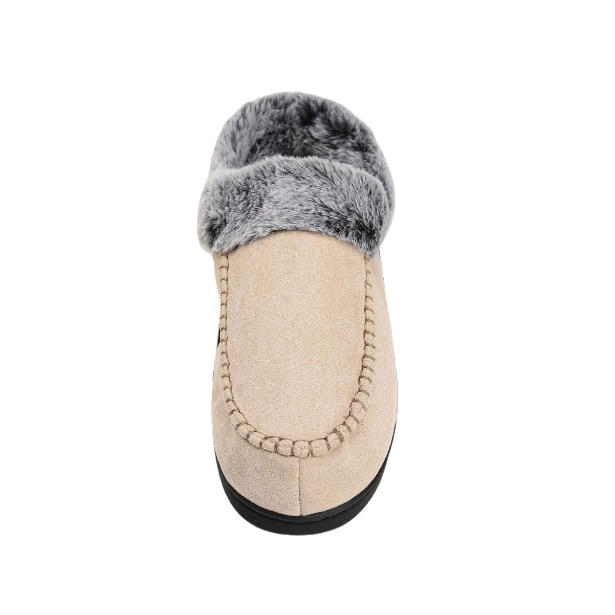 Men's Faded-Edge Mark Shoes WarmIndoor-Outdoor Fleece-LinedNon-Slip Thickened Cotton Slippers foto 4