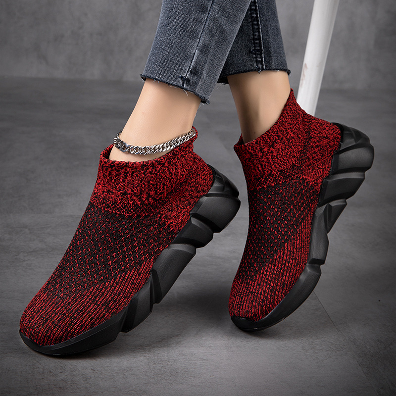 Cold-bonded Plus-size Sock Shoes Women's Thick-soled Casual Shoes foto 3