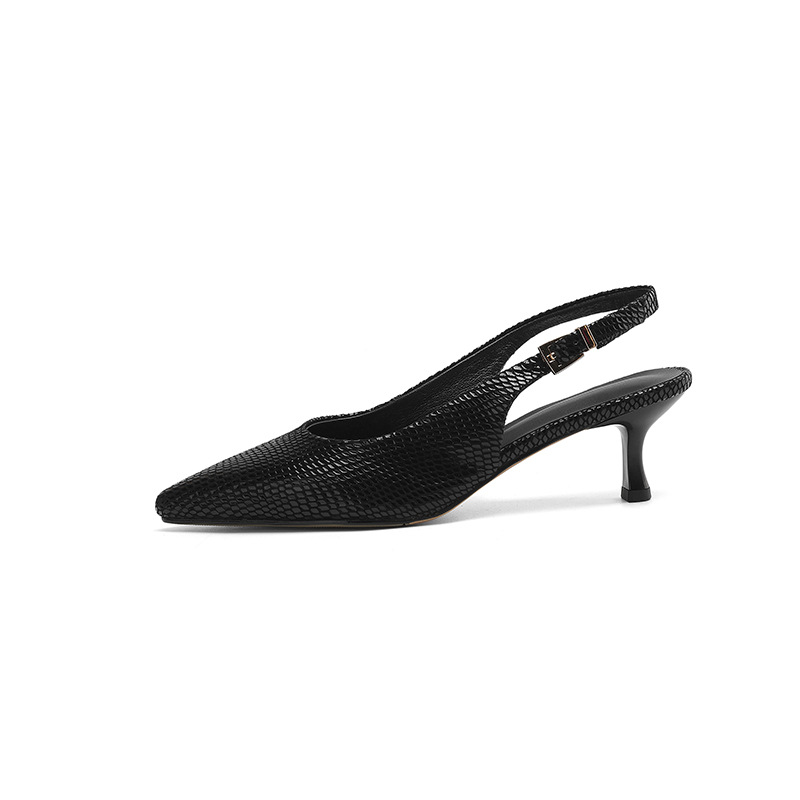 Sheepskin Solid-color Elegant Pointed-toe Shoes foto 4