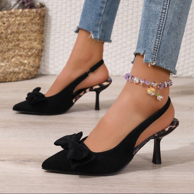 High Heel Slippers Women's Outer Wear Thin Heeled Shoes foto 4