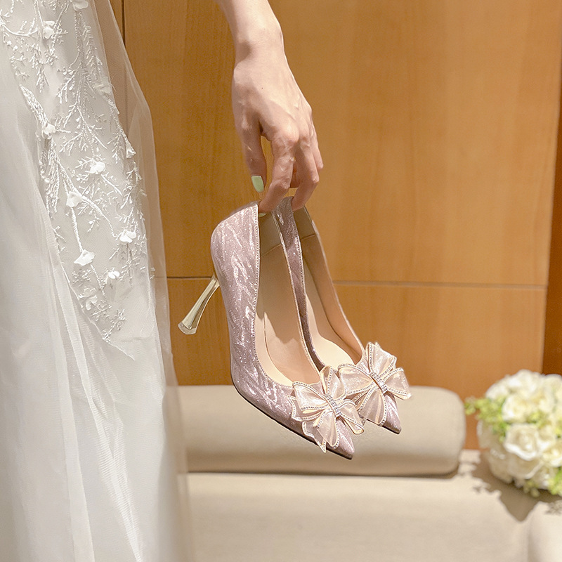 Pointed High Heels Female Silver foto 5