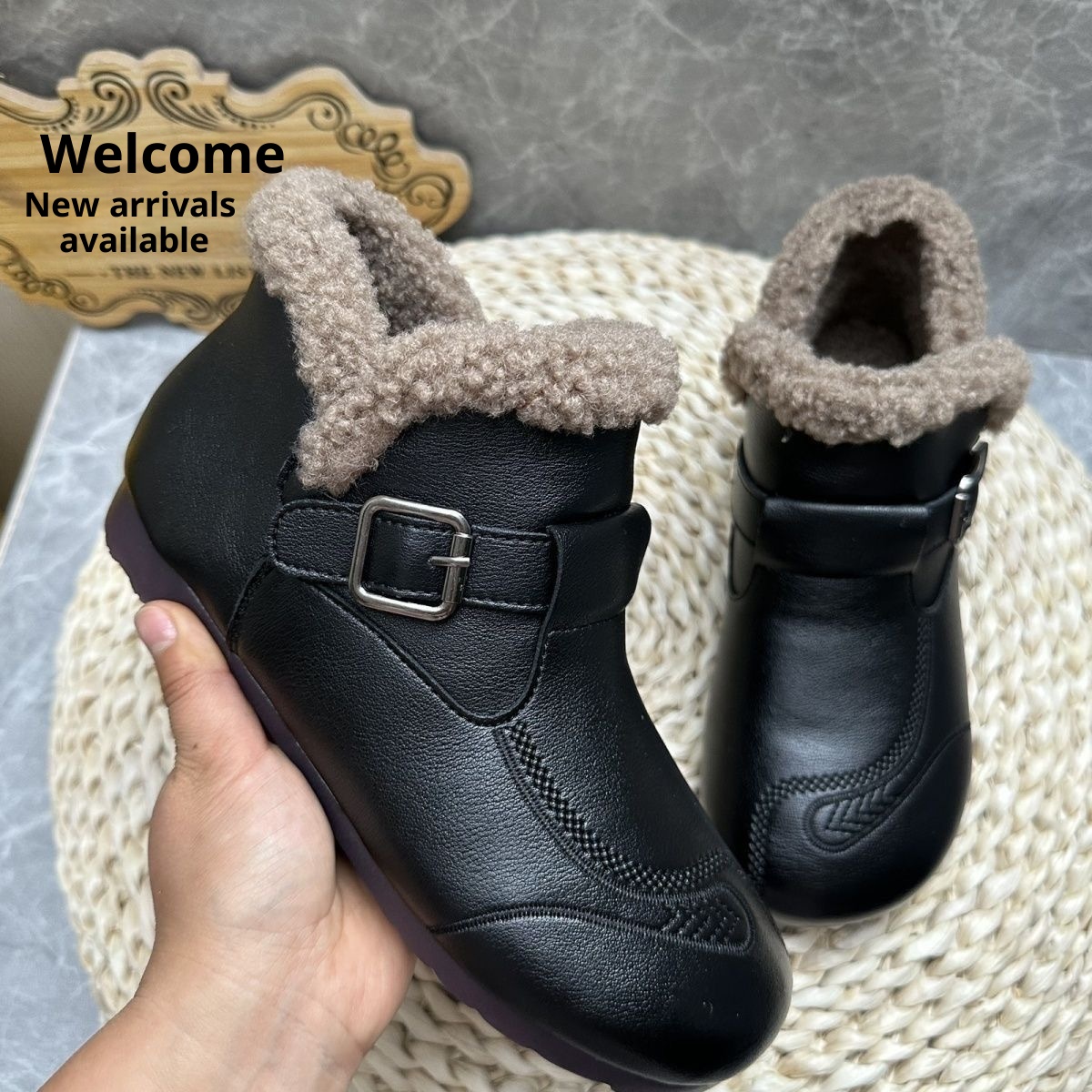 Winter Soft Leather Ankle Boots Women foto 4