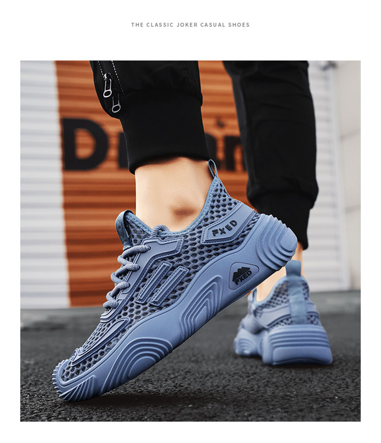 Men's Shoes Breathable Hollowed Casual Conditioning Slippers Deodorant Sneakers