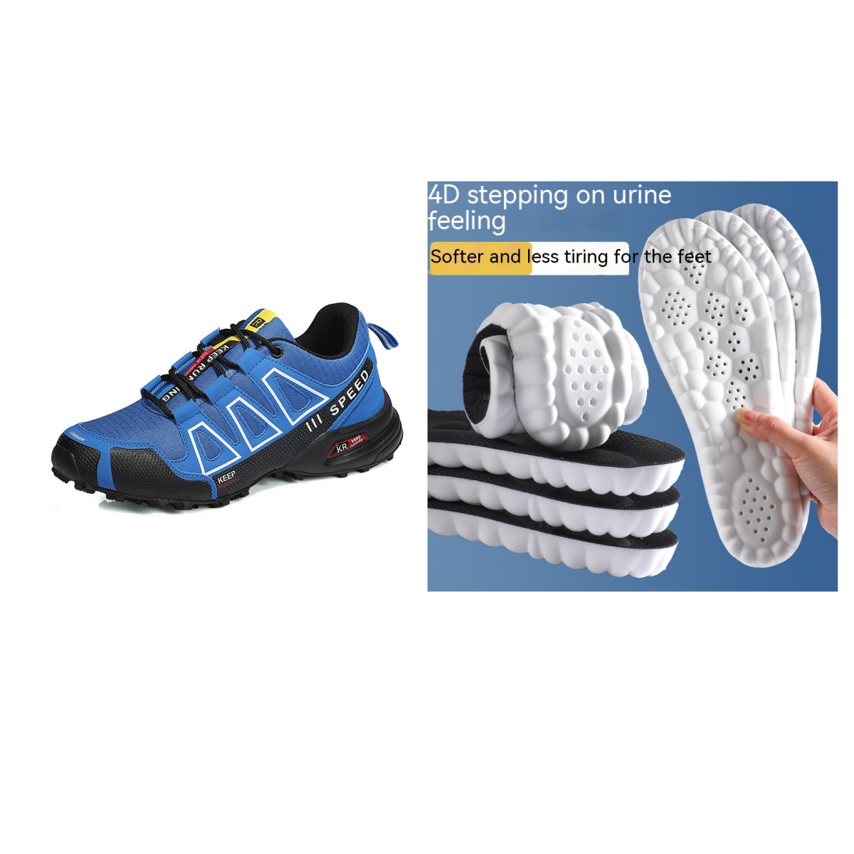 Men's Super Lightweight Breathable Shock Absorption Off-road Trekking Shoes foto 4