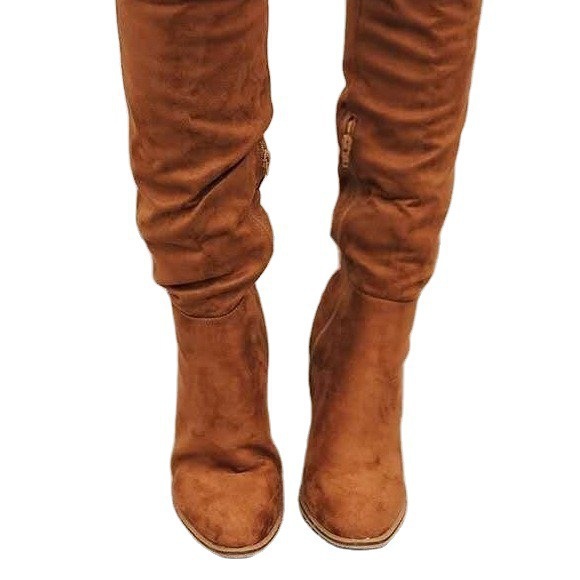 New Chunky-heel High-heeled Thigh-high Boots With A Side Zipper For Petite Women foto 2