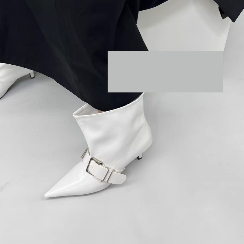 High Heel Pointed Ankle Boots Female Hot Girl Style foto 5