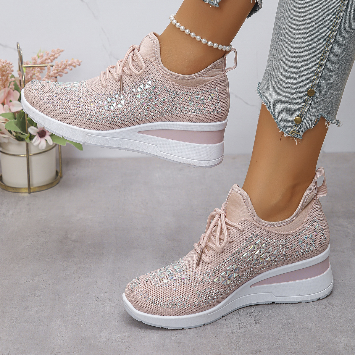 Breathable Casual Height-Enhancing Mesh Shoes foto 2