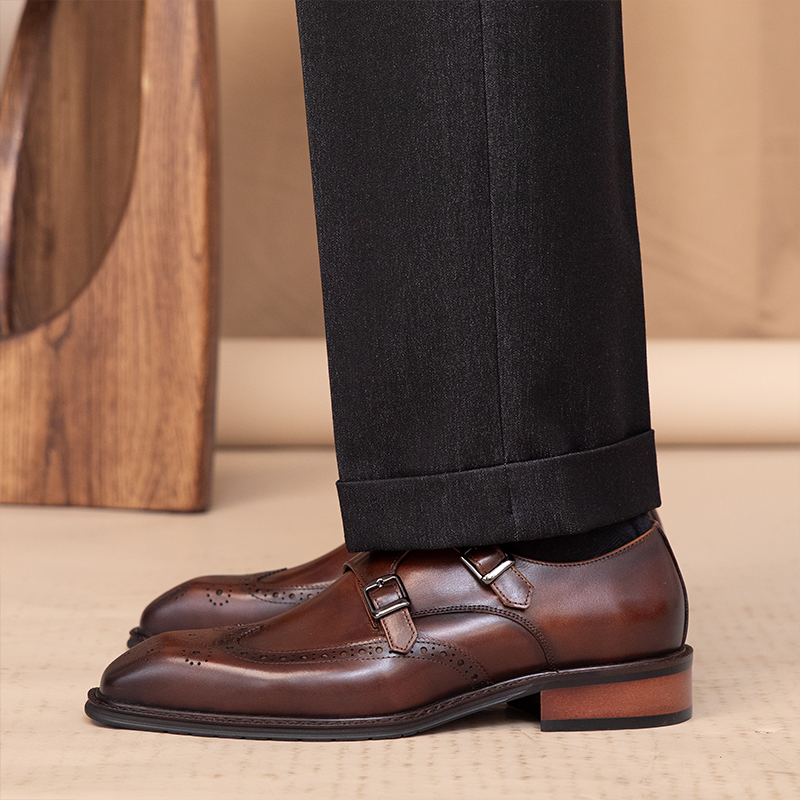 Leisure British Leather Square Toe Shoes foto 5