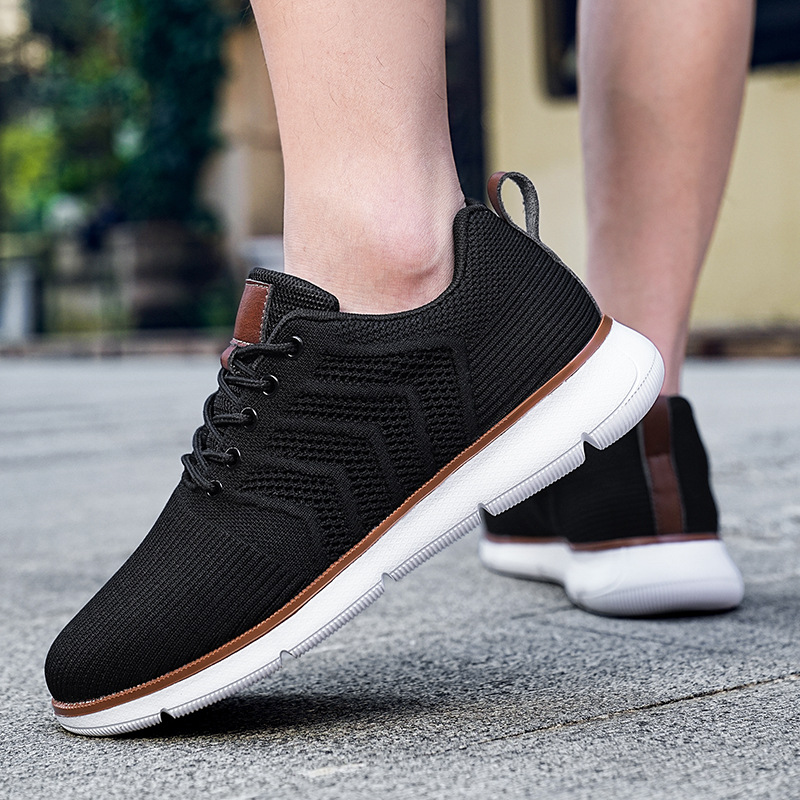Plus-size Mens Shoes Flyknit Mesh Shoes Casual Sports Shoes foto 5
