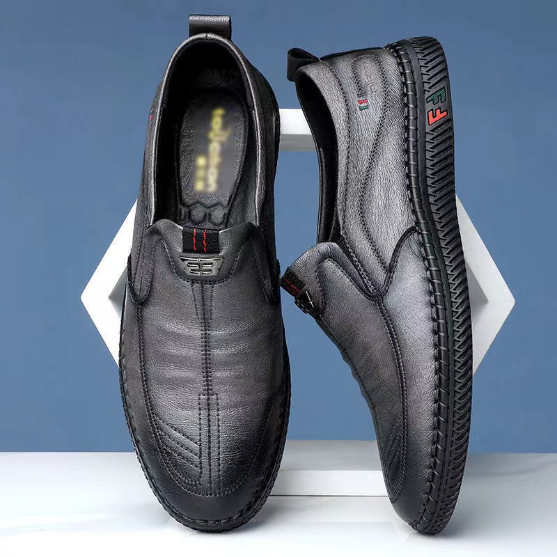 Men's Business Slip-on Leather Shoes Breathable Lightweight foto 4