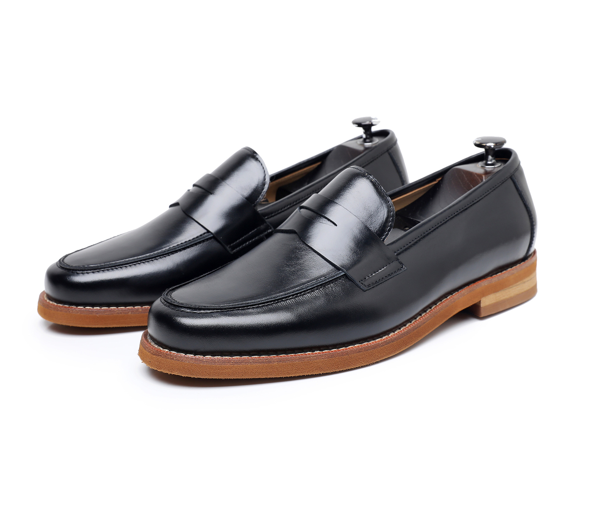 Men's Casual Round Toe British Leather Shoes foto 2