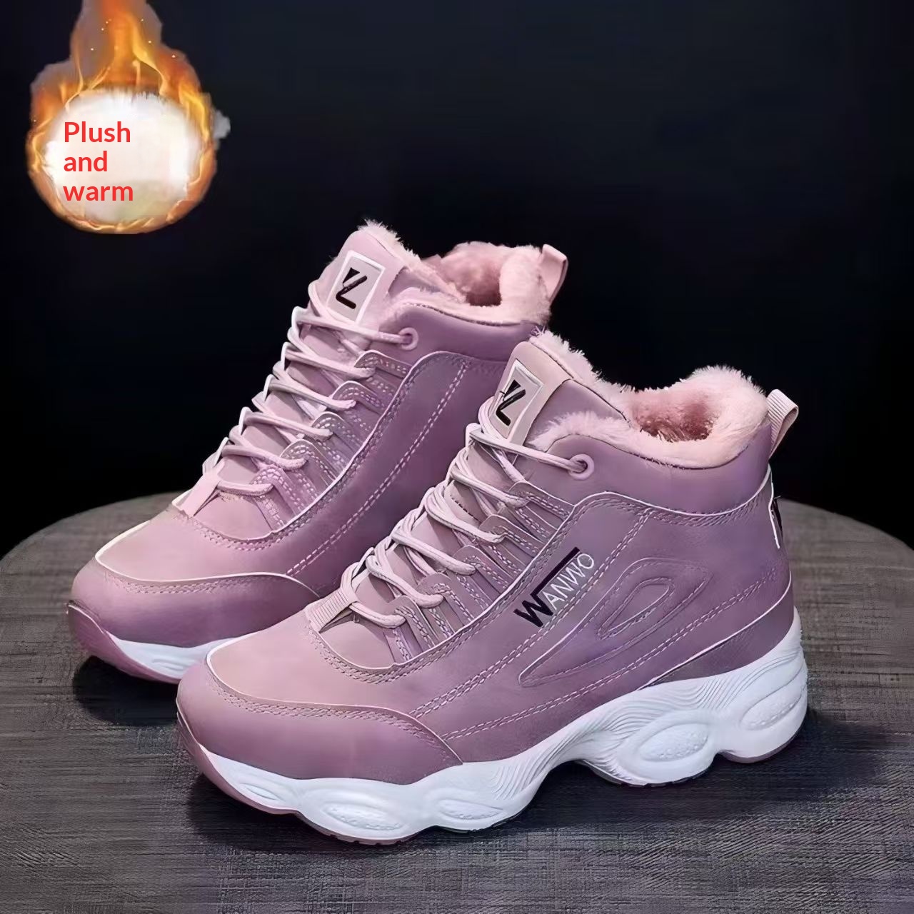 Womens Casual Versatile Height-increasing Warm Snow Boots foto 3