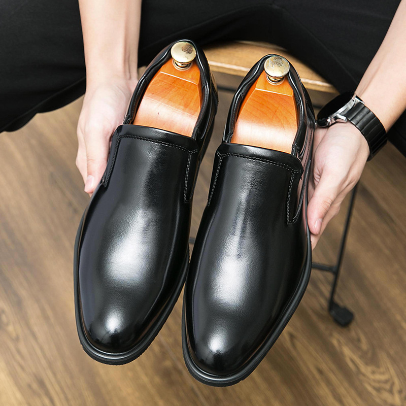 Men's Formal Business British Casual Leather Shoes Retro foto 5