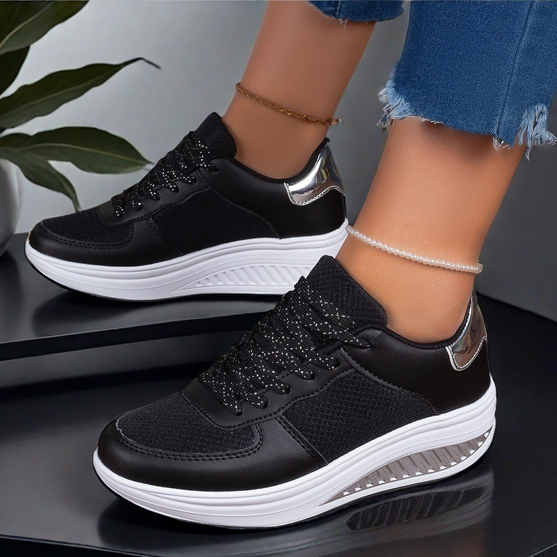 Women's Fly Woven Mesh Breathable Casual Sneaker Platform foto 5