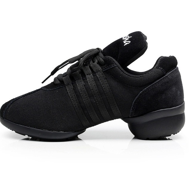 Canvas Modern Dancing Shoes Rubber Sole Indoor And Outdoor Elevator Shoes foto 5