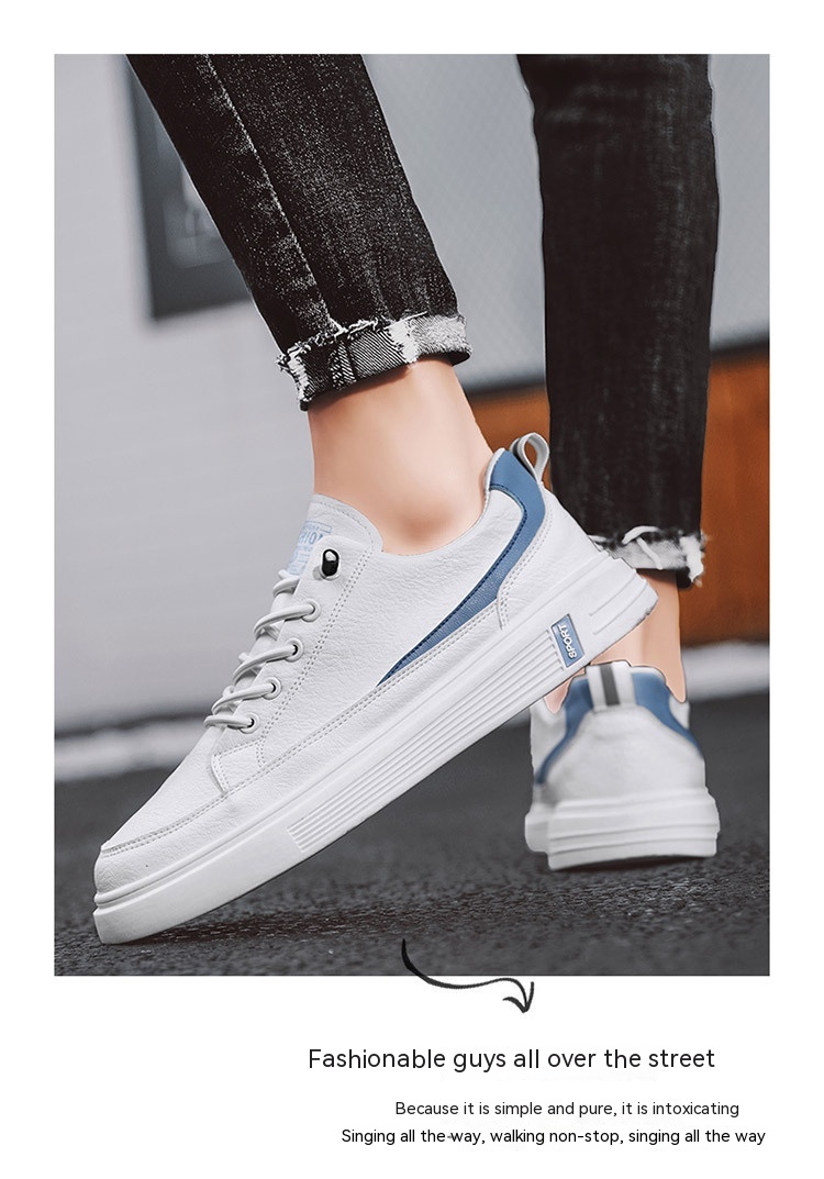 Men's Spring And Autumn Leather Casual Sneakers foto 4