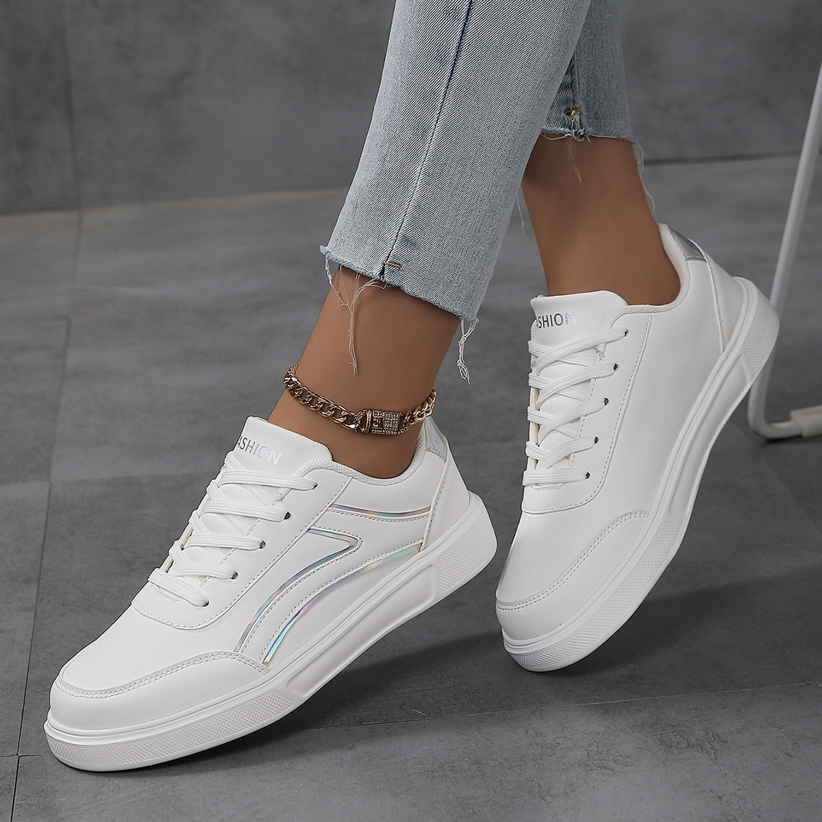 Plus Size Board Shoes Female Students Breathable Lightweight Casual foto 3