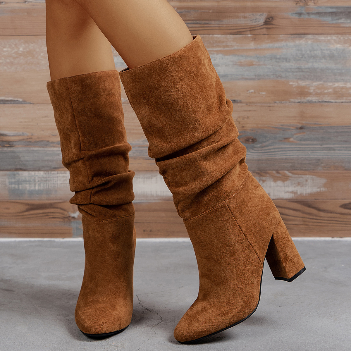New European And American High Heel Slip-on Fashion Women's Boots foto 3