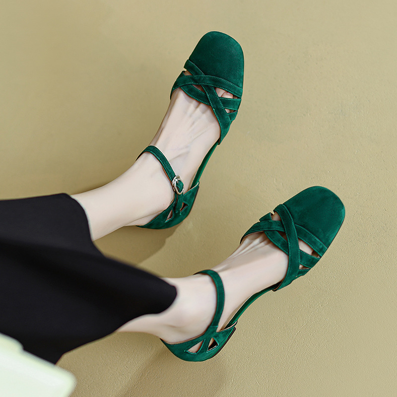 French Style Classic Retro Roman Sandals foto 3