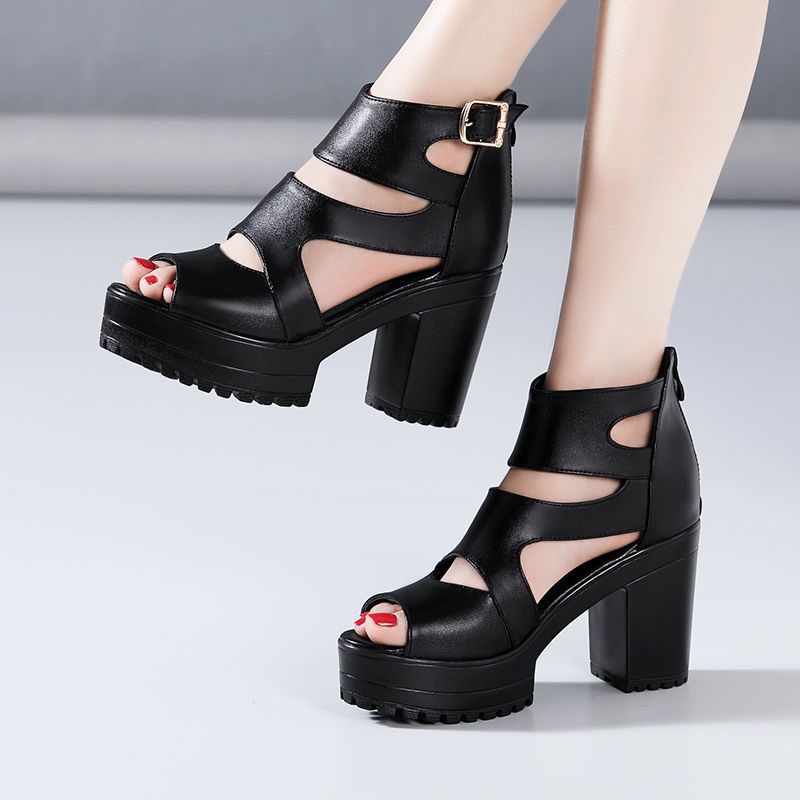 Chunky Waterproof Versatile Hollow-out Sandals foto 2