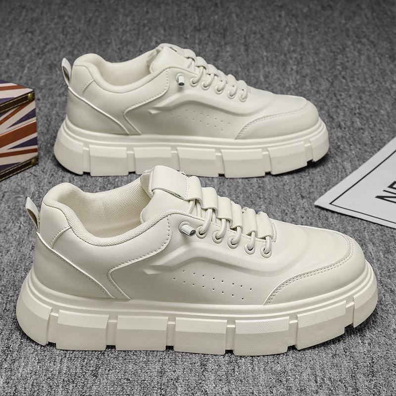 Mens Stylish Microfiber Chunky-soled Trendy All-match Casual Shoes foto 3