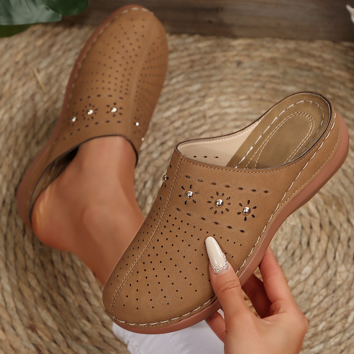 Women's Toe Covered Platform Slippers foto 2