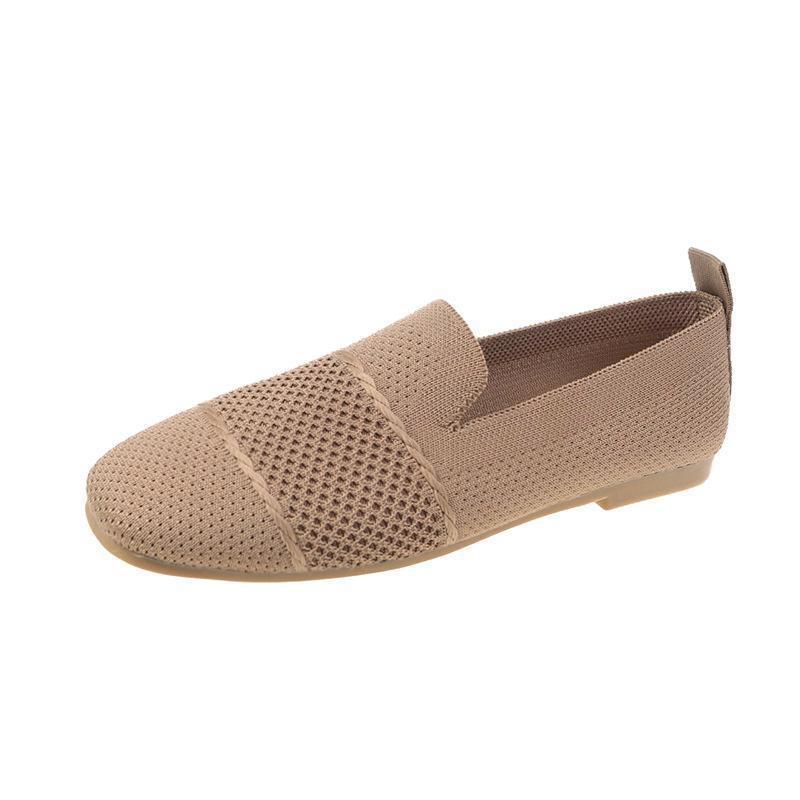 Breathable Flyknit Casual Women's Flat Shoes foto 2