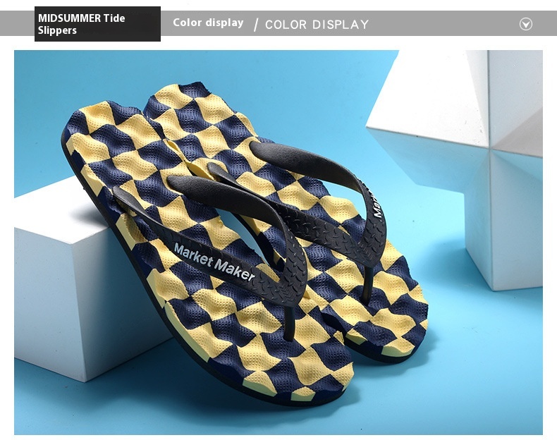 Summer Rubber Vietnamese Slippers Outdoor Fashionable Men's Fashionable Beach Shoes One Piece Dropshipping foto 3