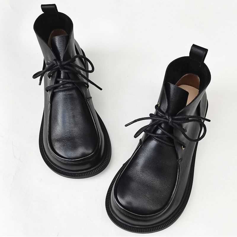 Big Toe Ankle Boots Pure Leather High-top Women's Shoes foto 4