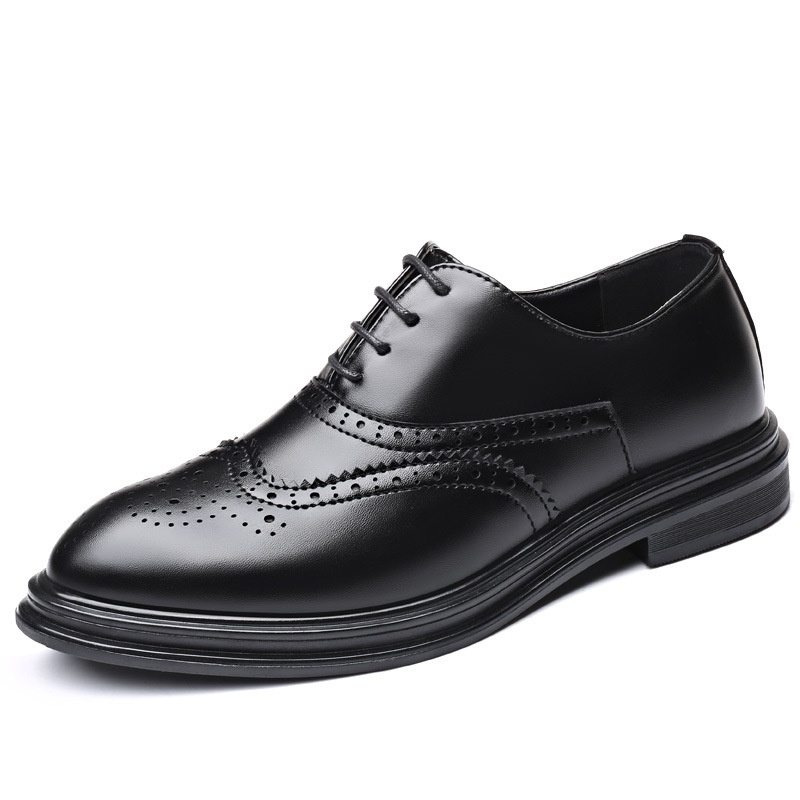 Autumn And Winter Brogue Men's Business Leather Shoes foto 5