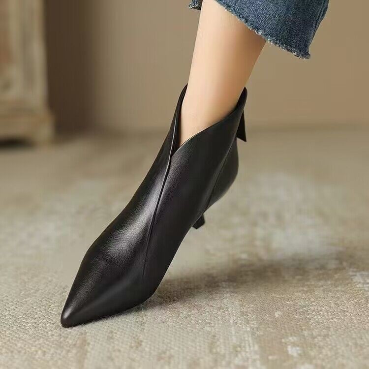 French-style Kitten-heeled Chic Ankle Boots foto 2