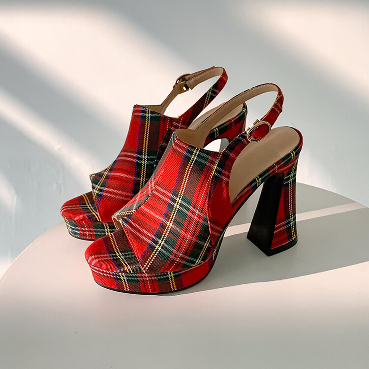 Fish-mouth Thick-soled High-heeled Sandals For Women foto 2
