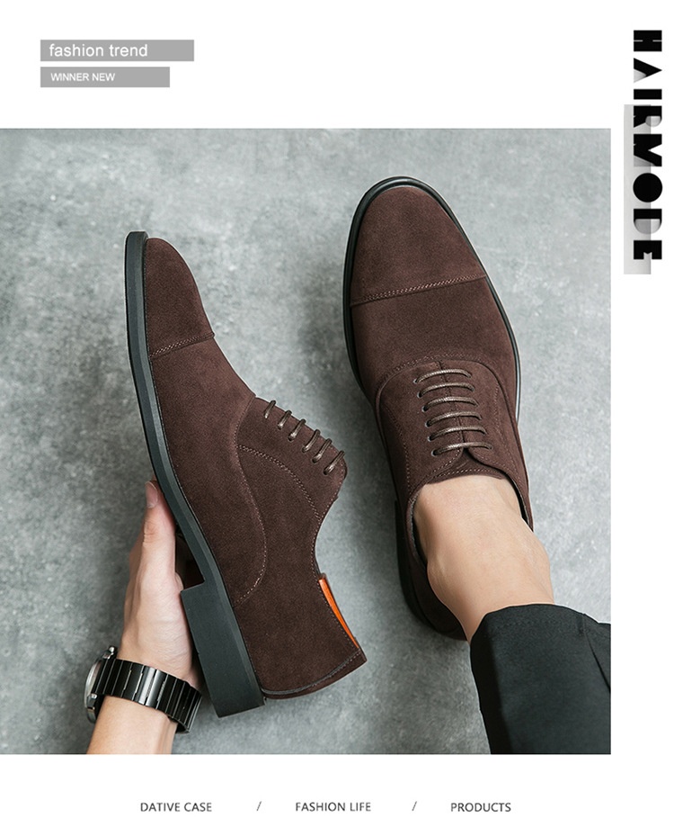 Frosted Business Casual Leather Shoes foto 5