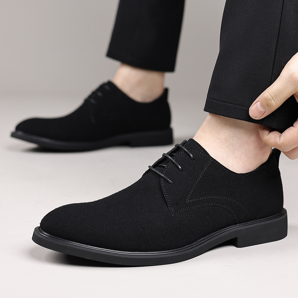 Fashion British Suede Leather Work Shoes Men foto 5