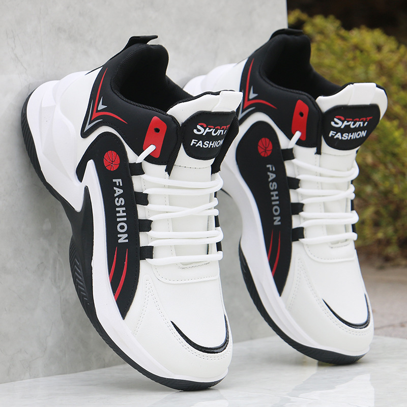 High Top Trendy Mesh Breathable Athletic All Matching Non Slip Running Shoes For Students foto 4