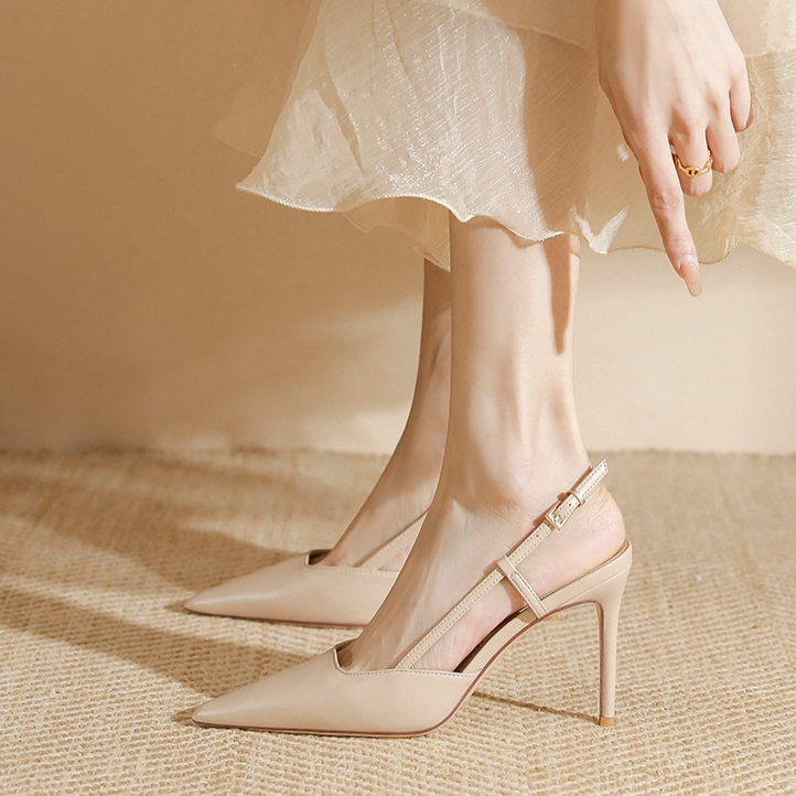 One Line Buckle Toe High-heeled Sandals For Women foto 3