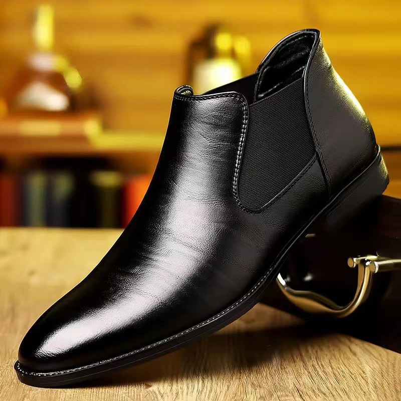 Men's Business Leisure Plus Size Leather Shoes foto 4