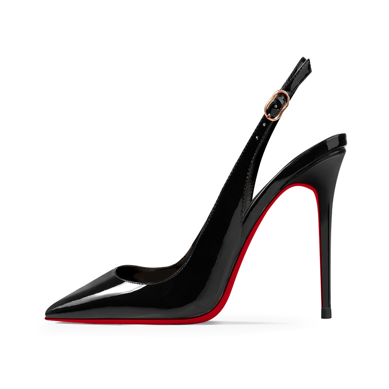 Black And Red Background High Heel Sandals Women's Stiletto Heel foto 5