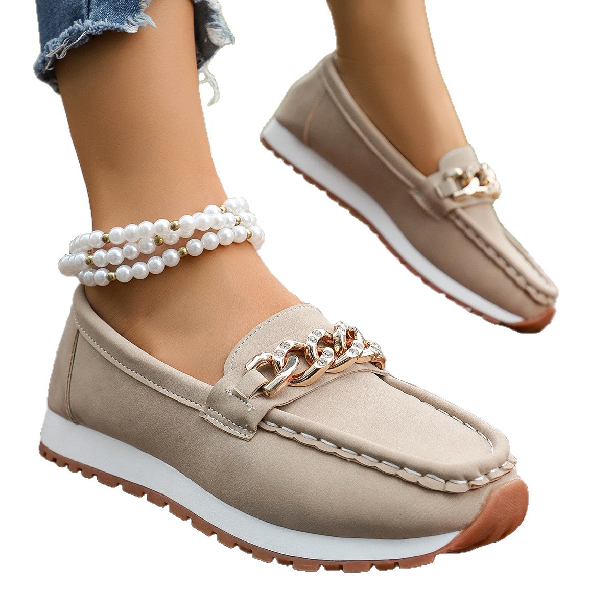 Round-toe Platform Fashion Casual Large-size Loafers For Women foto 5