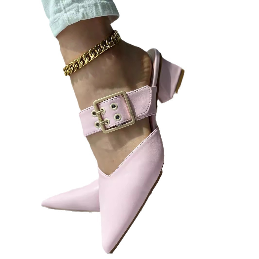 All-matching Beach Flat Casual Buckle Slippers foto 2