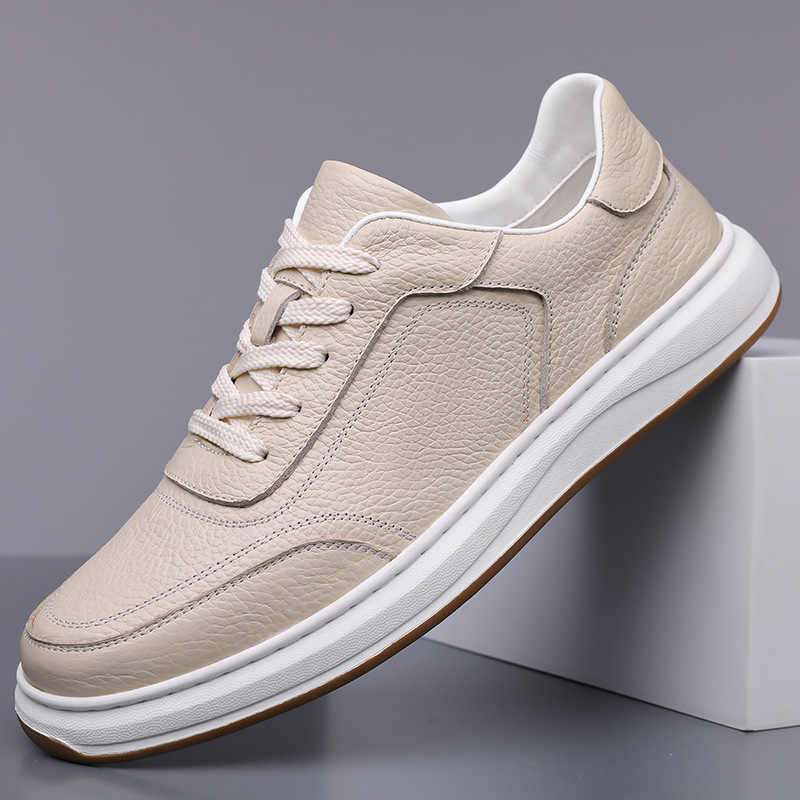 Casual Soft Leather Soft Bottom Men's Sneakers foto 4