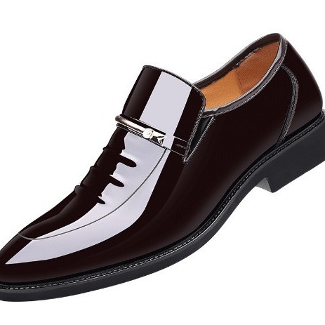 Men's Business British Style Patent Leather Shoes foto 4