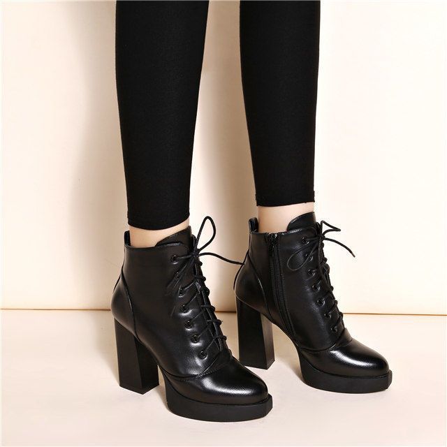 New High-heeled British-style Versatile Korean-style Boots foto 5