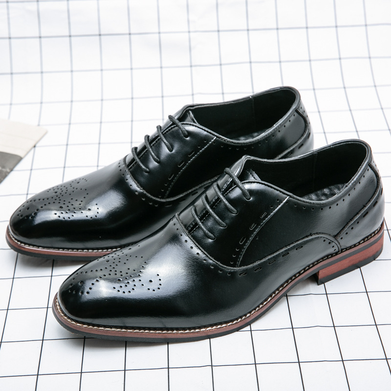 Fashion Men's Business Formal Wear Leather Shoes foto 4