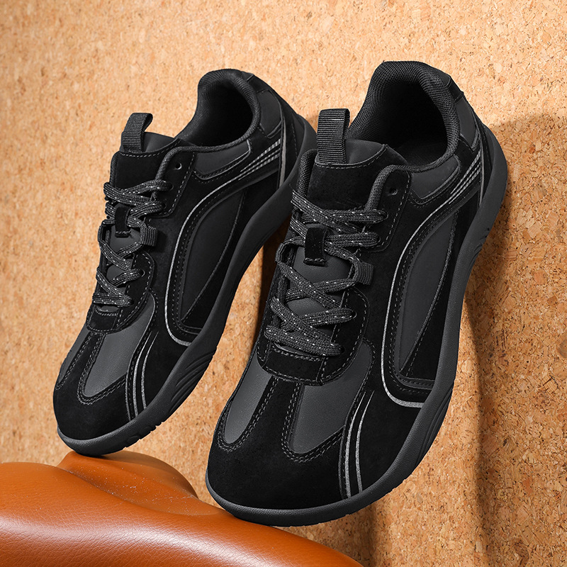 Lightweight Leather-upper Athletic Sneakers Casual Running Shoes foto 5