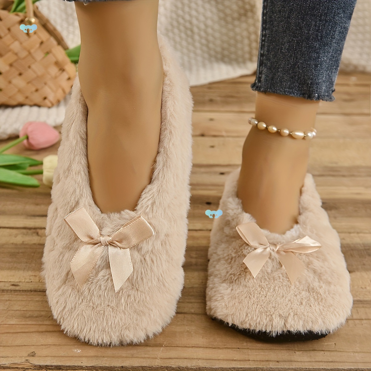 Women's Indoor Comfortable Breathable Warm Closed-toe Slippers Soft foto 4