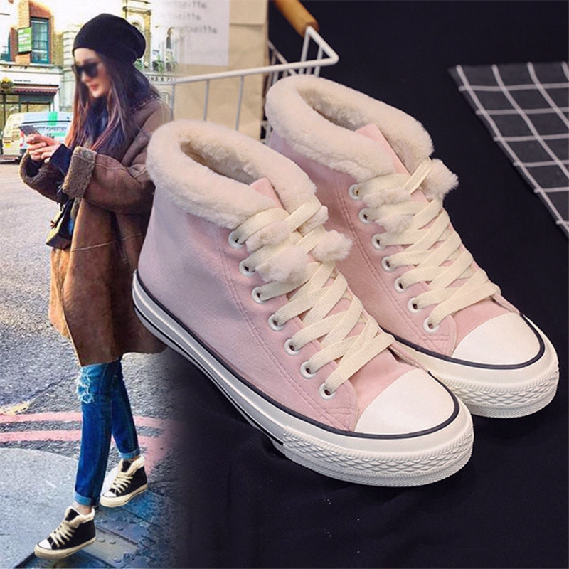 Canvas Shoes Women's Plush Cotton-padded Warm-keeping Cotton Shoes foto 4