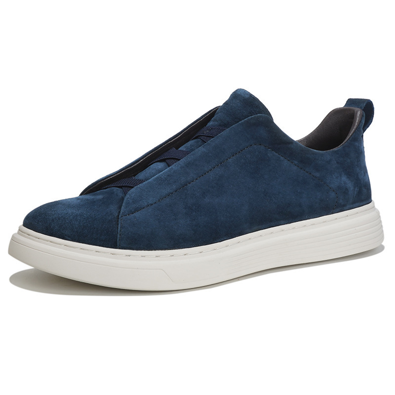 Men's Elastic No-Tie White Casual Sneakers foto 4